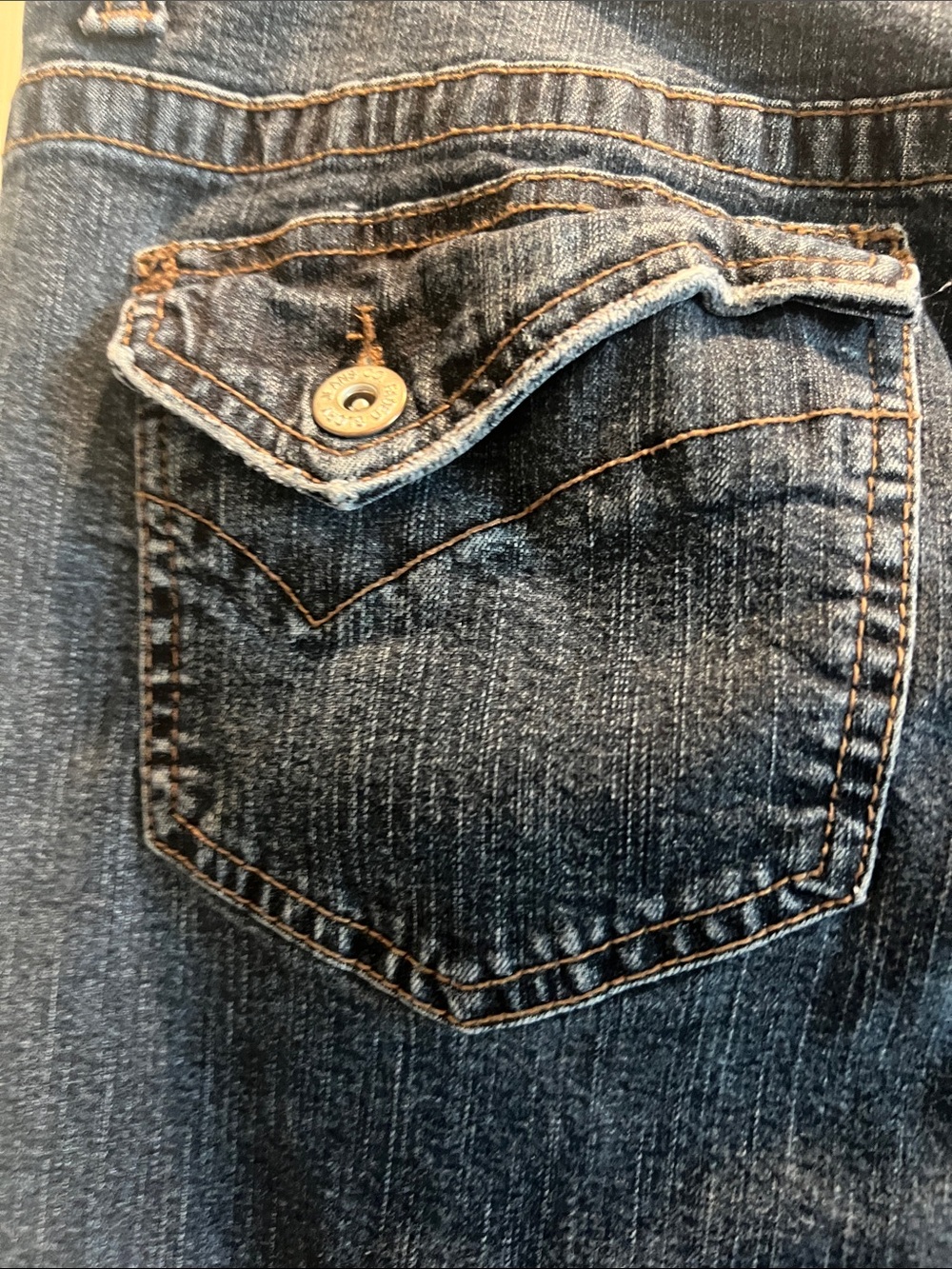 Faded Glory Women's Dark Wash Flare Jeans Size 12 - Picture 8 of 10
